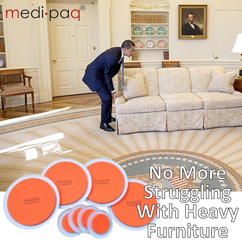 GreatIdeas The SUPER FURNITURE SLIDERS (Genuine Original Orange Discs