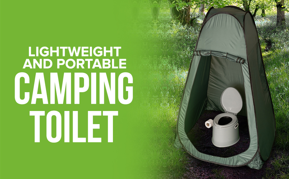 Hillington Lightweight and Portable 5L Camping Toilet with Seat, Lid