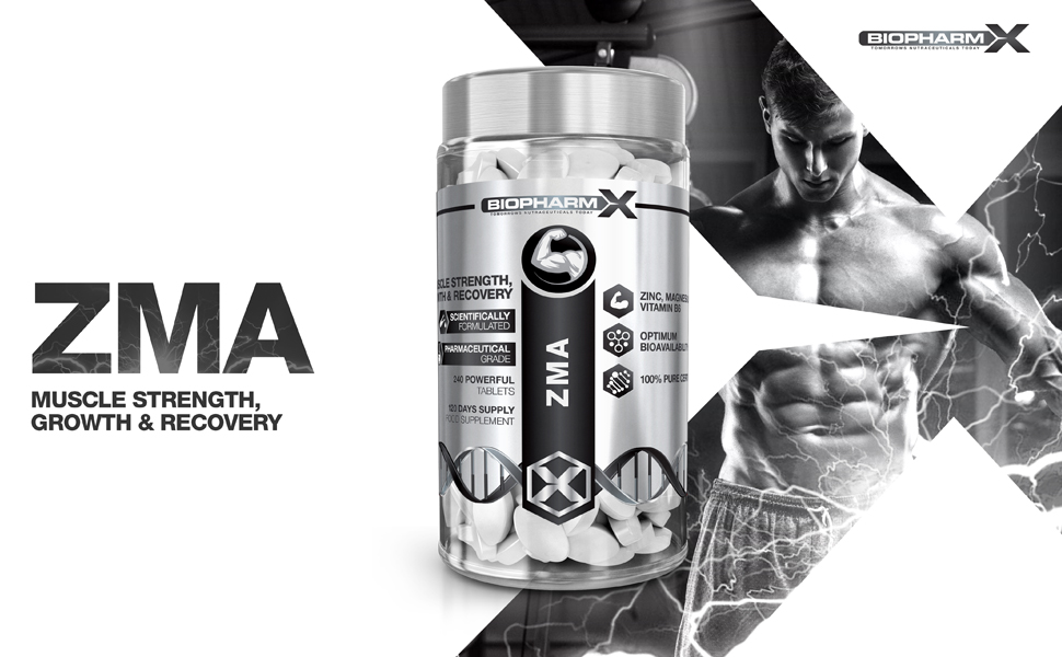 Maximum Strength ZMA (240 Powerful Tablets 4 Month Supply) Recovery