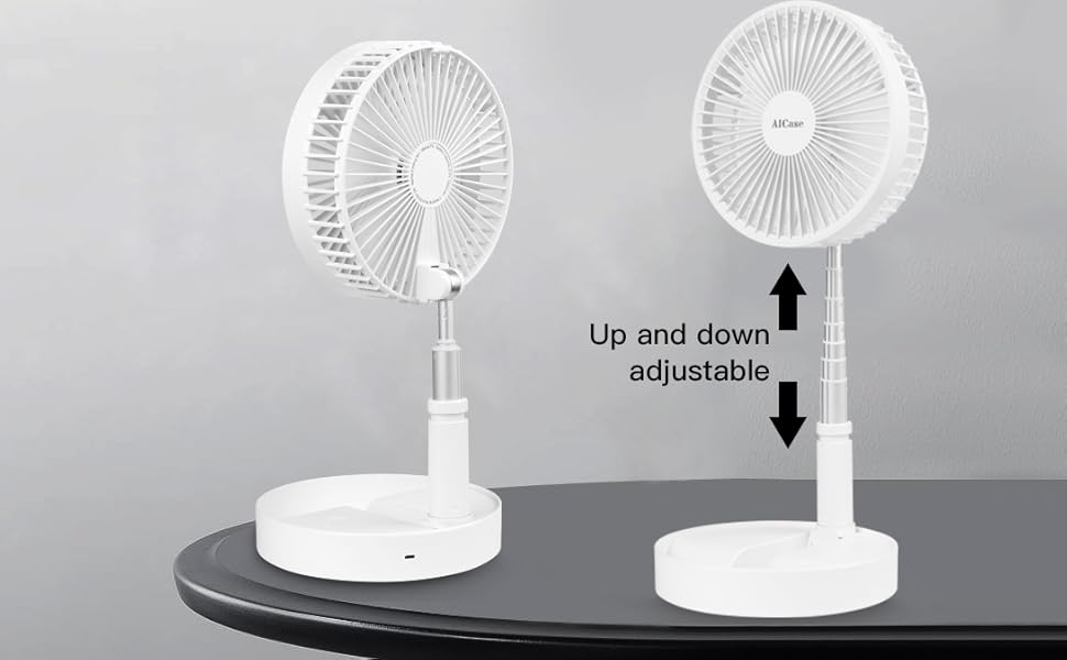 AICase Remote Control fan/Height Adjustable Standing Fan,Foldable and