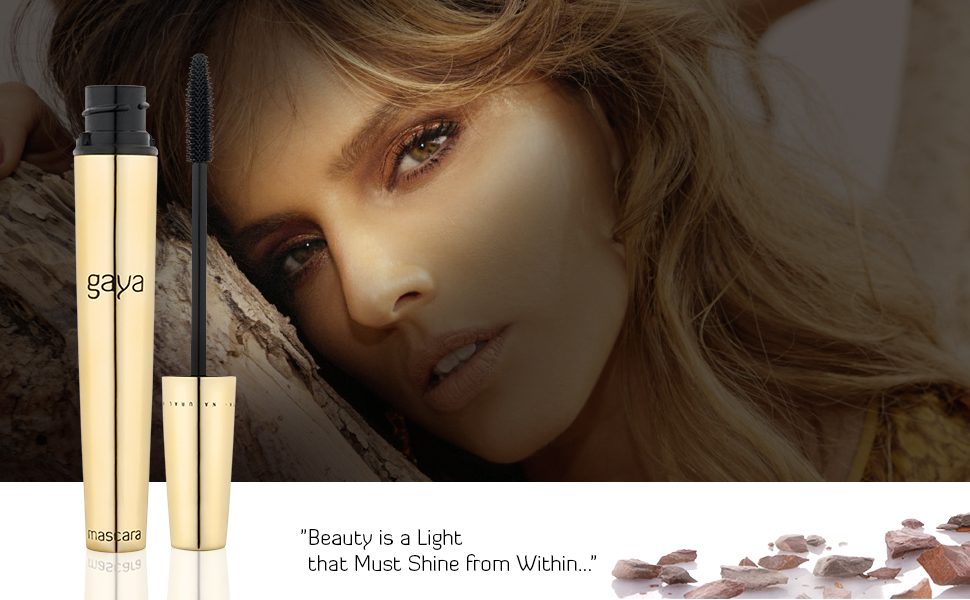 Gaya Cosmetics Vegan Mascara for Sensitive Eyes, Defines Lashes with