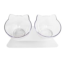Double Bowl Cat Feeder Raised