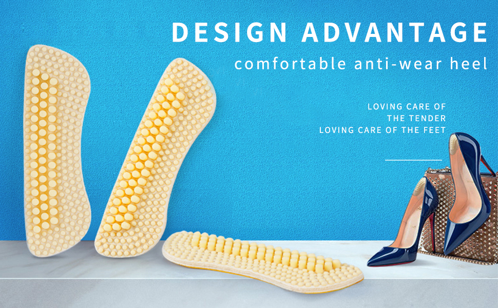 3 Pairs Heel Liner Cushions Insoles The thickness 4mm,4D Heel Grip Pads Heeled Silicone Self