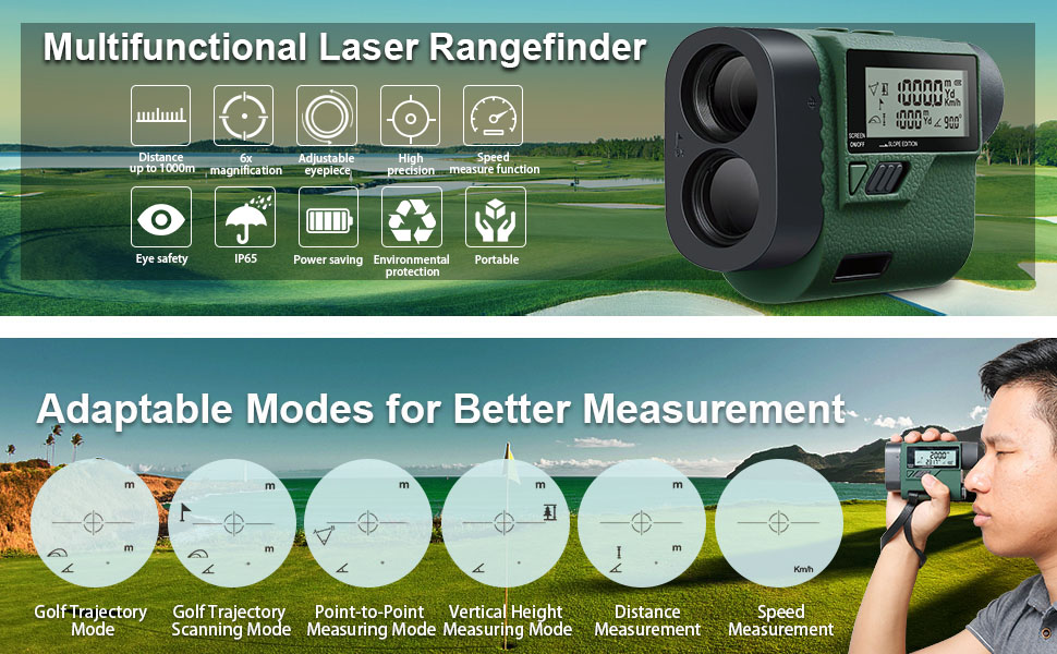 Huepar HLR1000 ゴルフ用距離計 Golf Rangefinder - Rangefinder Scope - Huepar HLR 1000