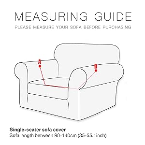 Yeahmart Thick Sofa Covers 1 2 3 Seater Pure Color Sofa Protector