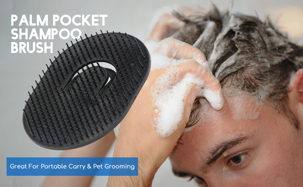 Palm Hair Brushes 12pcs Men Pocket Combs Soft Portable Black