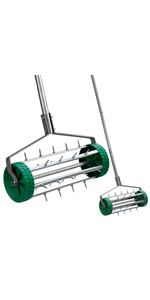 Popamazing® rollender Rasenlüfter / Vertikutierer, robust, 3,5 cm tief