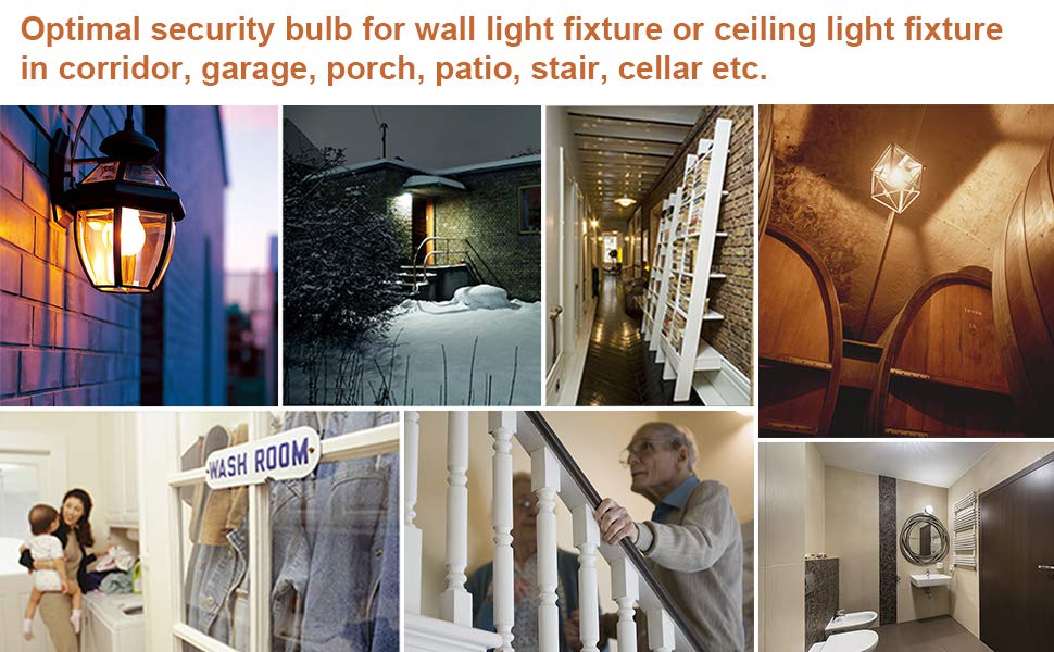 Elrigs Motion Sensor LED Bulb with Dusk to Dawn, E27 Base, 7W(60W