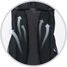 Breathable mesh back pads