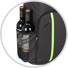 Heightened mesh side pockets