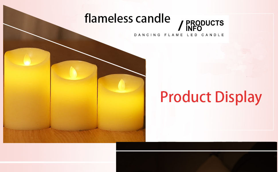 YIWER LED Candles,Flameless Candles 4" 5" 6" Real Wax Battery Candle