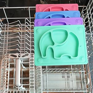 SILIVO baby suction plates with high quality silicone material for easily clean and use