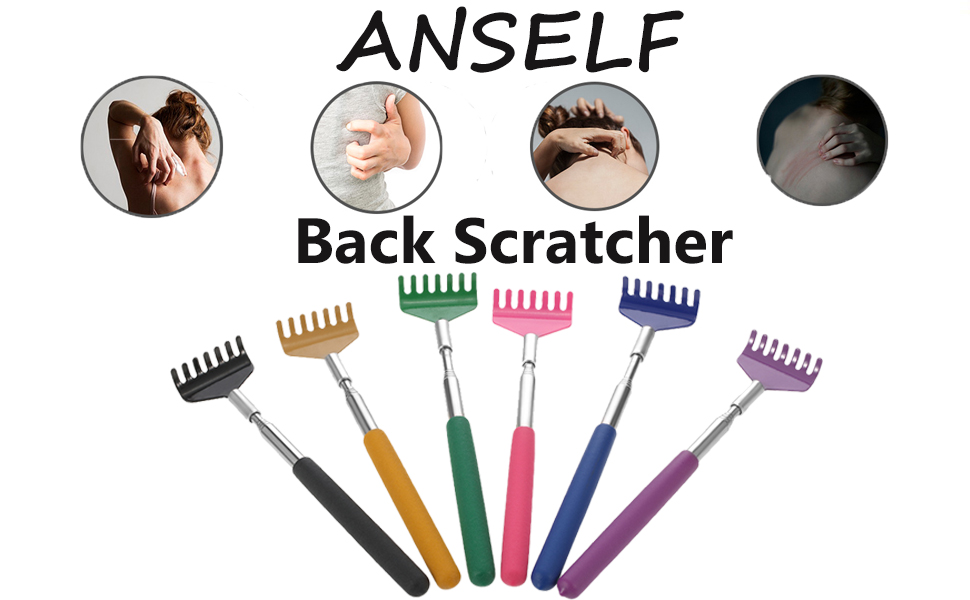 Anself Stainless Steel Back Scratcher Massager Extendable 2068cm