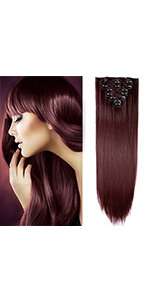 8 Stück Clip-in-Haare.