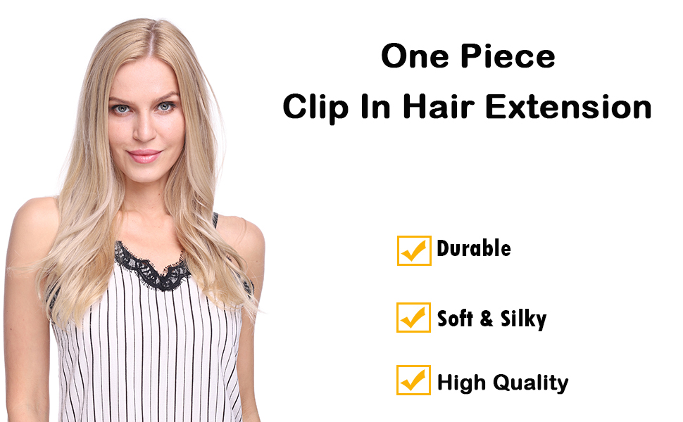 Einteiliges Haarteil zum Anklipsen.