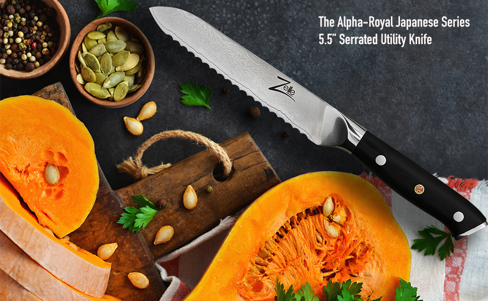 ZELITE INFINITY Serrated Utility Knife 5.5" >> AlphaRoyal Series
