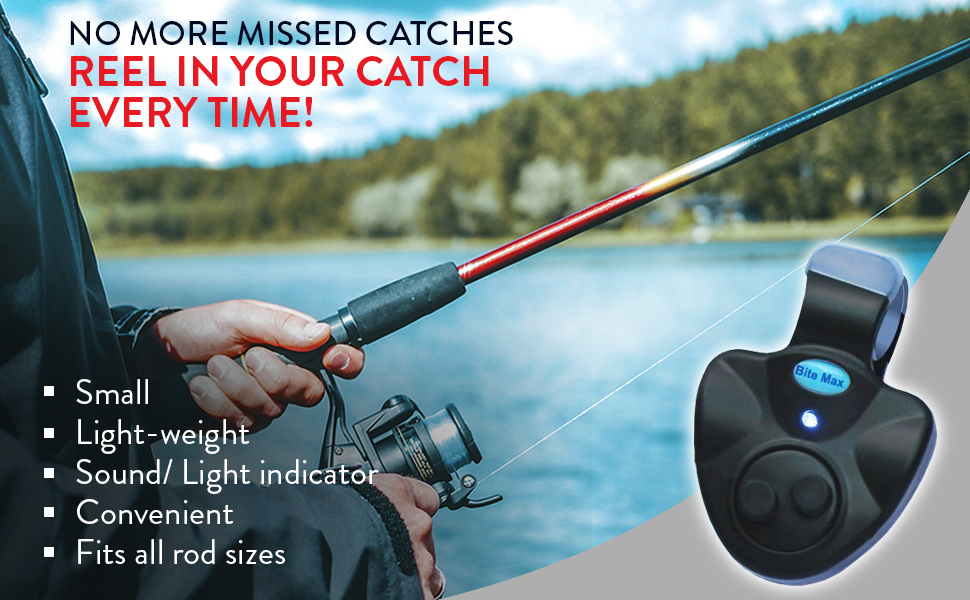 Bite Max The Best Fishing Rod Bite Alarm LED Indicator The Fast & Easy