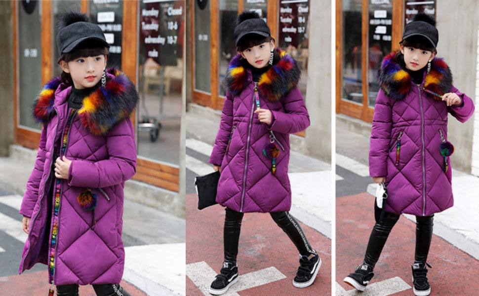 girls purple winter coat
