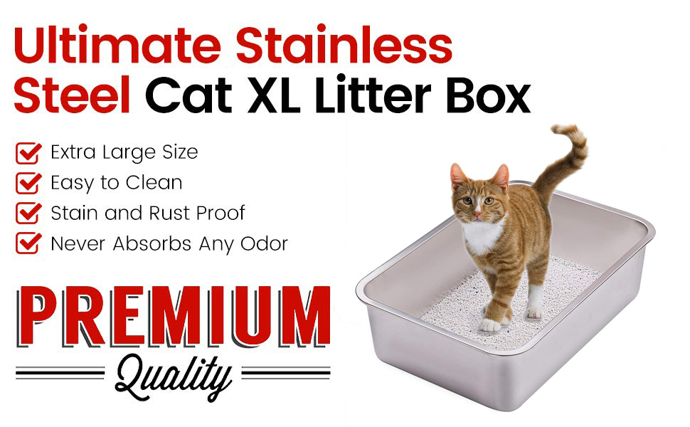 Yangbaga XL Cat Litter Tray Suit for Two Cats ，Rabbit Litter Tray