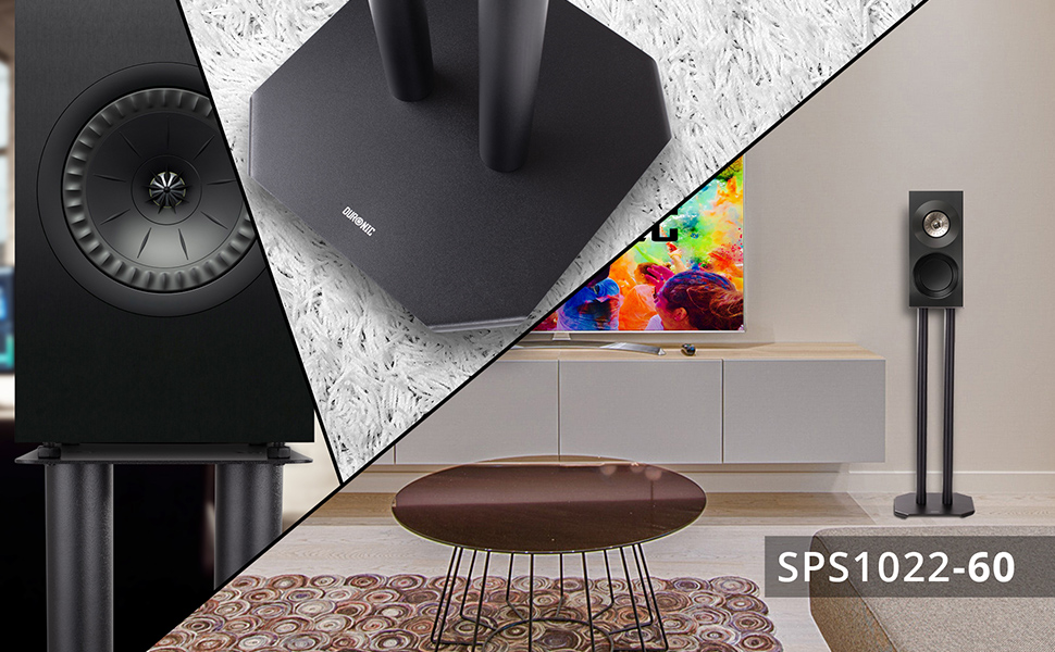 Duronic SPS102260 Speaker Stand (Pair) 60cm Height, Steel Base