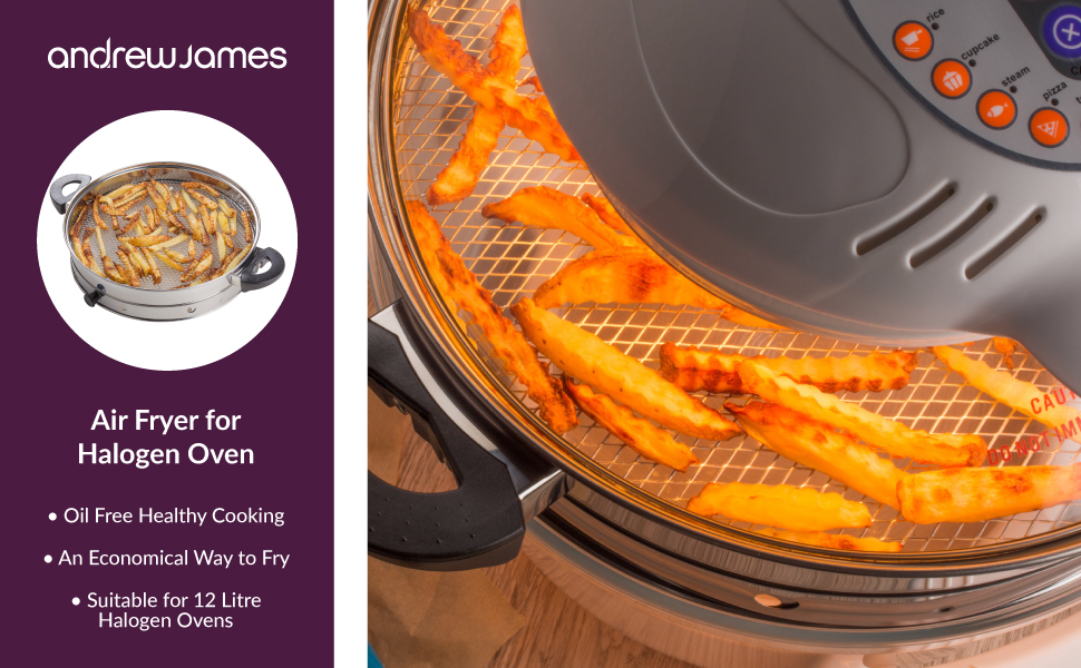 Andrew James Air Fryer Halogen Oven Accessory Suitable for Large 12L