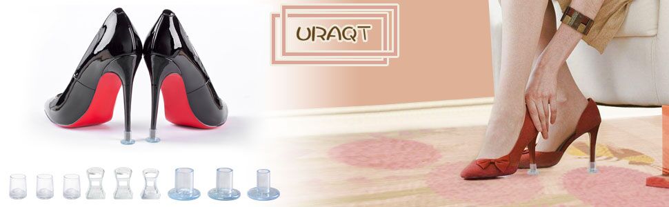 URAQT High Heel Protectors, Stiletto High Heel Caps, Transparent High Heel Stoppers Savers for Grass, Weddings, Formal Occasions, 3 Different Sizes 10 1