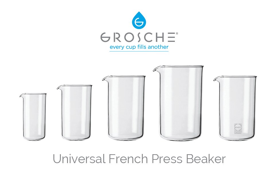 Universal Replacement Glass Beaker for French Press 8 Cup/ 1000 ml Amazon.co.uk Home & Kitchen