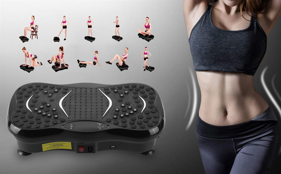 Vibration Machine Exercise Vibrating Plate Platform Trainer Fitness