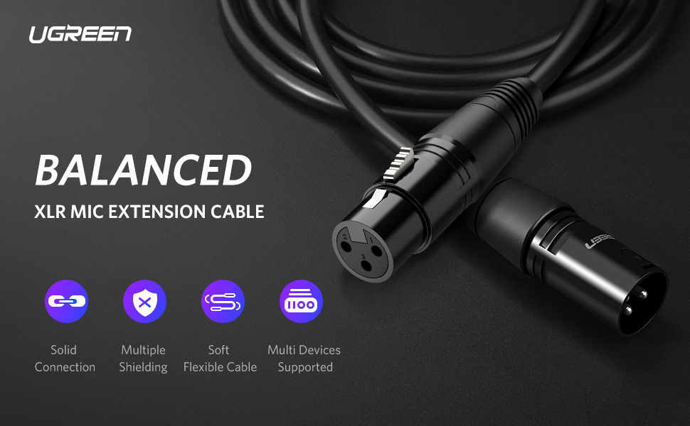 UGREEN XLR Cable, Microphone XLR Male to Female Amazon.co.uk Electronics