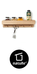 Reloj de pared de madera maciza de roble barnizada, mecanismo ...