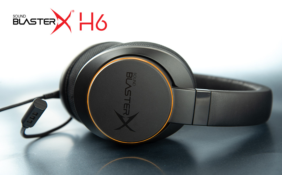 CREATIVE Sound BlasterX H6 USB-Gaming-Headset, virtueller 7.1-Surround ...