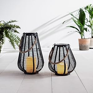 Lights4fun Solar Laterne schwarz Metall orientalisch 31cm: Amazon.de