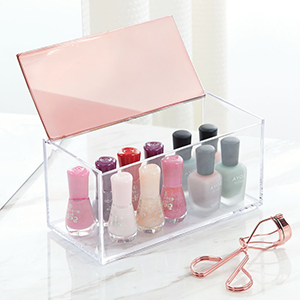 rose gold beauty makeup woman girls teen tween college artist bathroom vanity