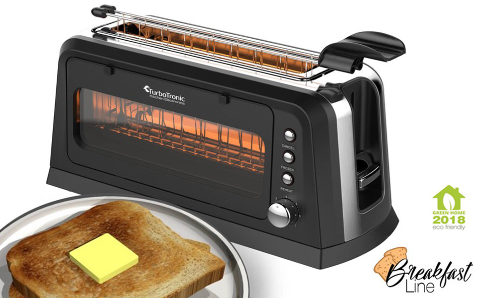 Amazon.de 2 Scheiben Retro Toaster mit GlasFenster und SandwichZange