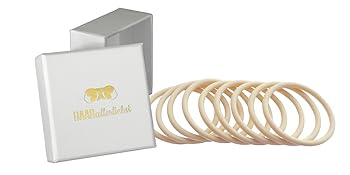 Silikon Haargummis gelb in weisser Schachtel