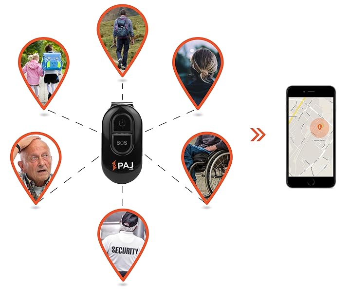 PAJ Easy Finder 2.0 Kinder Tracker Peilsender GPS Tracker mit App SOS