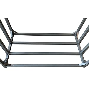 Apila la madera en dos filas.