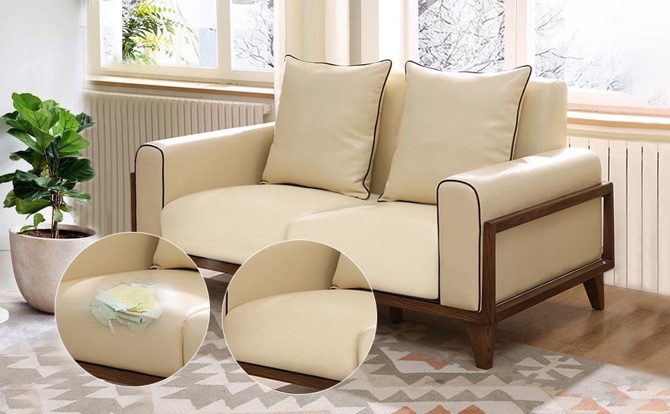 KINLO 45x200cm (1 Stück) Selbstklebende PU Lederfolie Lederoptik Folie