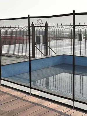 Poolzaun Schutzzaun Poolschutzaun Kinderschutzzaun Teichzaun 366x122cm