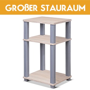 COSTWAY Beistelltisch Kaffeetisch Sofatisch Standregal Badregal