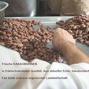 Das Sortieren von Kakaobohnen bei Edelmond