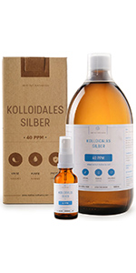 Kolloidales Silber 100% natürlich 40 PPM (300 ml) Mit unentbehrlichem ...