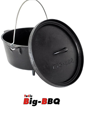 ToCis Big BBQ Classic Dutch Oven 4.5 Gusseisen eingebrannt