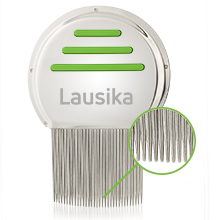 Die Zinken des Lausika Läusekammes in Detailaufnahme