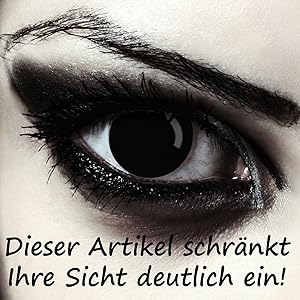 Black colored contacts without power carnival halloween zombie costume cosplay