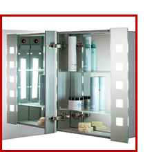 LED beleuchteter Badezimmer Spiegelschrank mit Licht (Tageslichtweiß