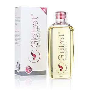Gleitzeit Massageöl Flasche 200 ml mit Faltschachtel