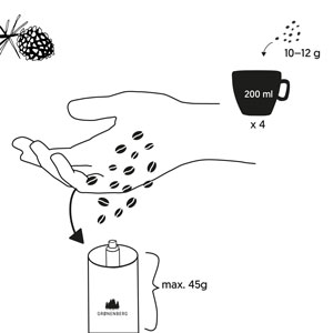 Groenenberg Hand-Kaffeemühle mit Keramik-Mahlwerk Manuelle