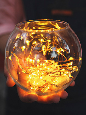 led lichterkette in Flaschen