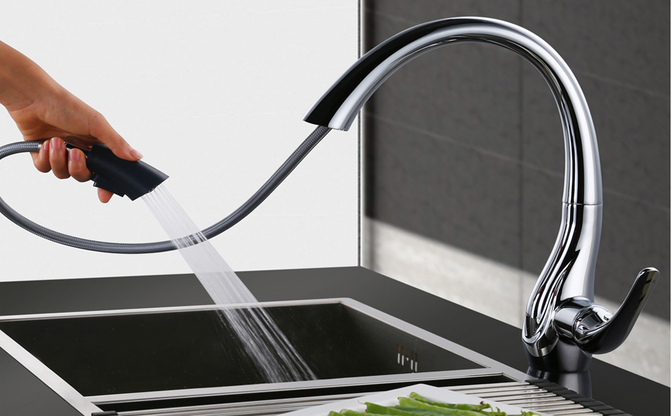 Homelody 360° drehbar Wasserhahn küche Armatur Ausziehbar Küchenarmatur ...